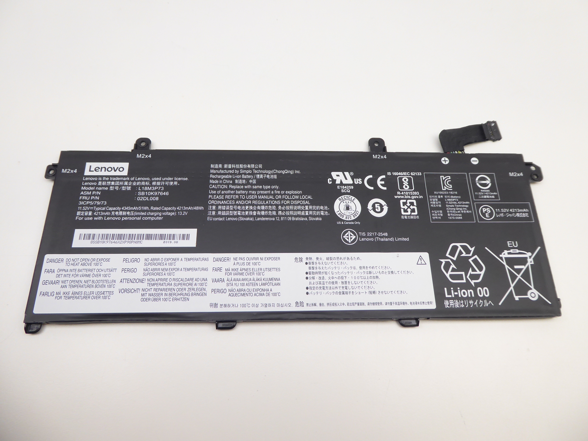 Akku Lenovo ThinkPad T490 L18M3P73 Original