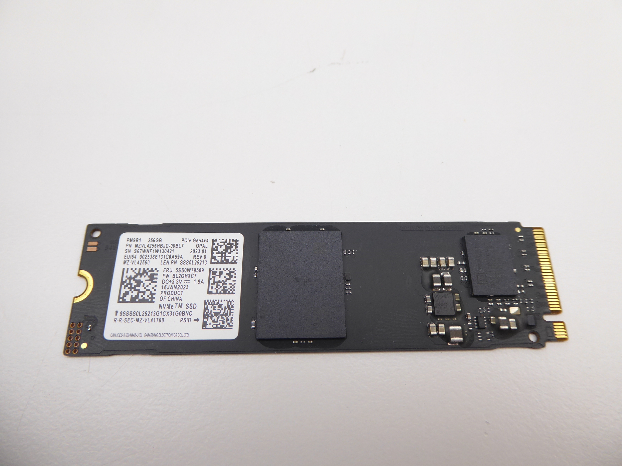256GB SSD Festplatte M.2 PCIe NVMe Samsung MZ-VL
